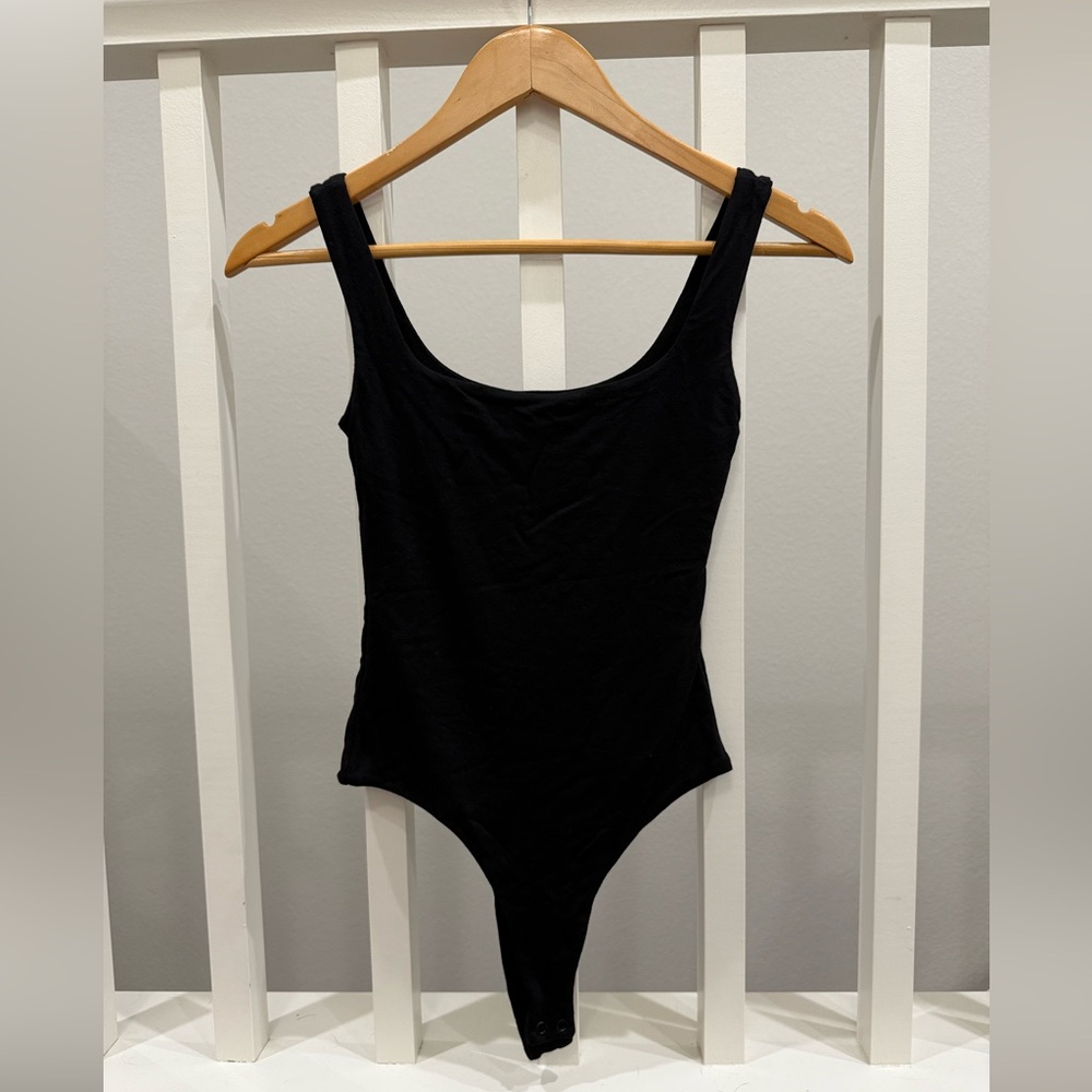Naked Wardrobe Black Thong Bodysuit Size XS